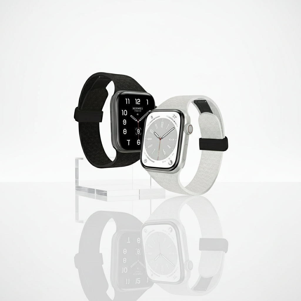 Apple Watch band designed for quick magnetic adjustment
