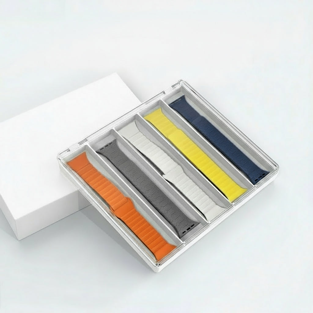 Apple Watch storage box for watch and band sets