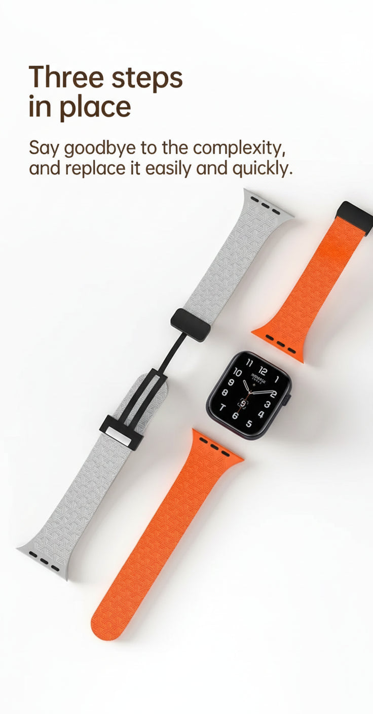Comfortable magnetic folding band designed for Apple Watch