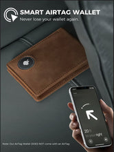 Load image into Gallery viewer, mobi.D (mobile digital) Smart AirTag Vintage Leather Wallet
