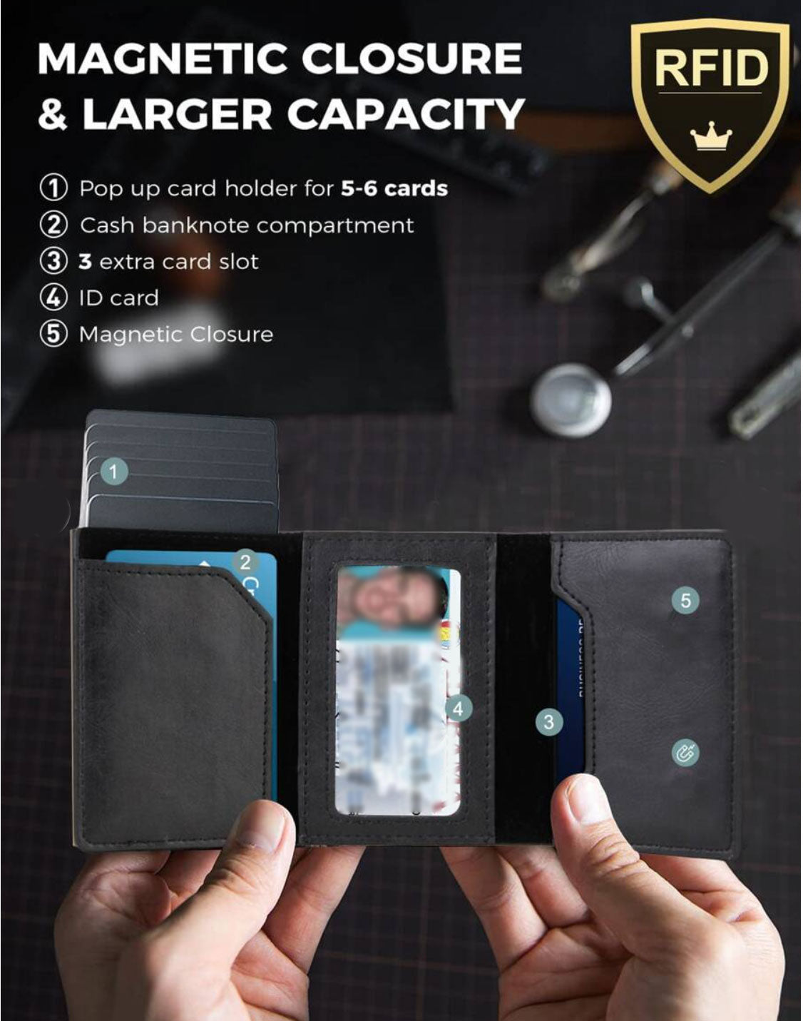 mobi.D (mobile digital) Smart AirTag Minimalist Wallet