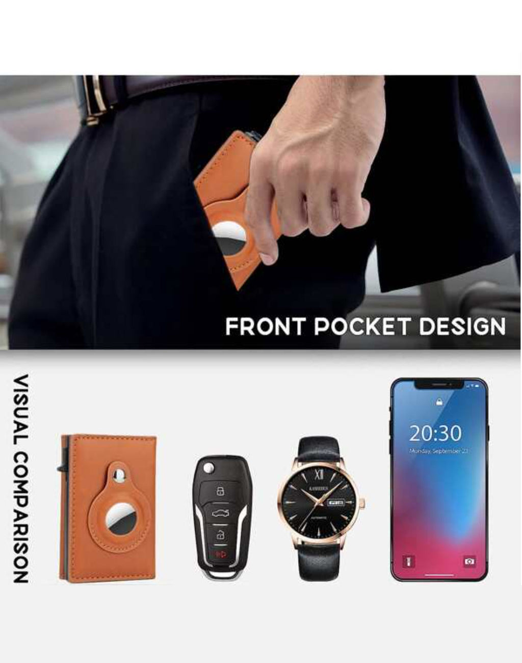 mobi.D (mobile digital) Smart AirTag Minimalist Wallet