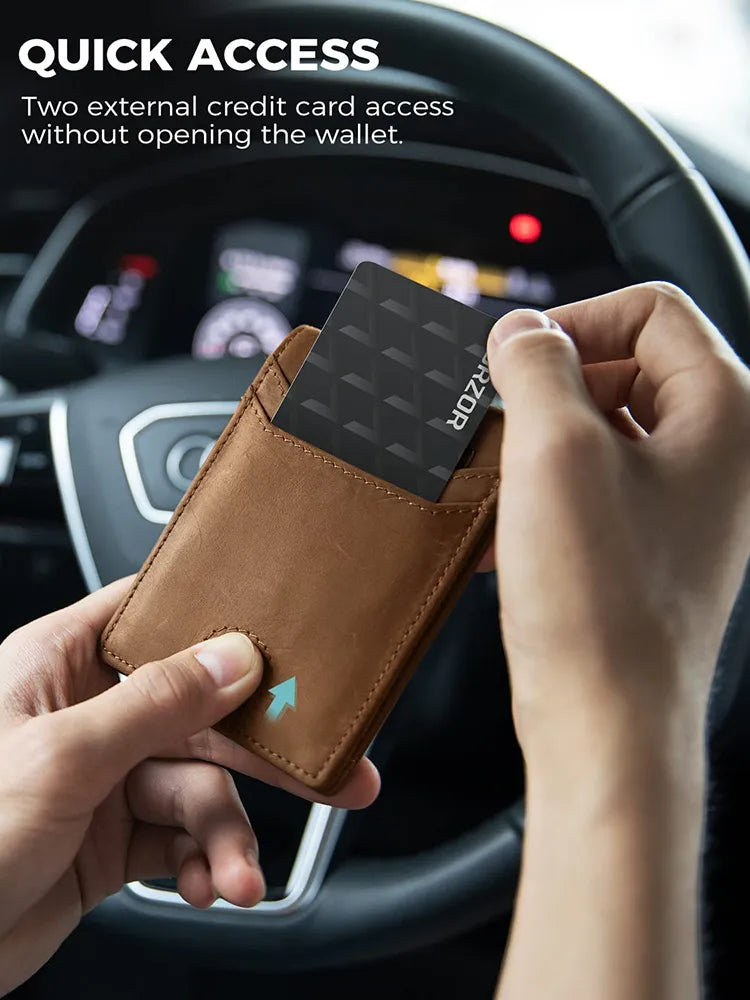 mobi.D (mobile digital) Smart AirTag Vintage Leather Wallet