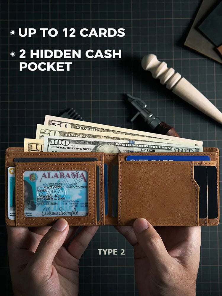 mobi.D (mobile digital) Smart AirTag Vintage Leather Wallet