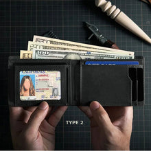 Load image into Gallery viewer, mobi.D (mobile digital) Smart AirTag Vintage Leather Wallet
