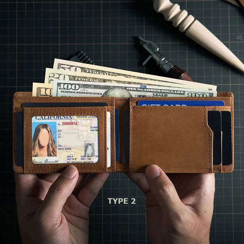 mobi.D (mobile digital) Smart AirTag Vintage Leather Wallet