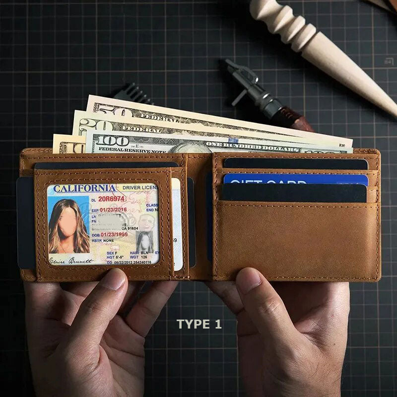 mobi.D (mobile digital) Smart AirTag Vintage Leather Wallet