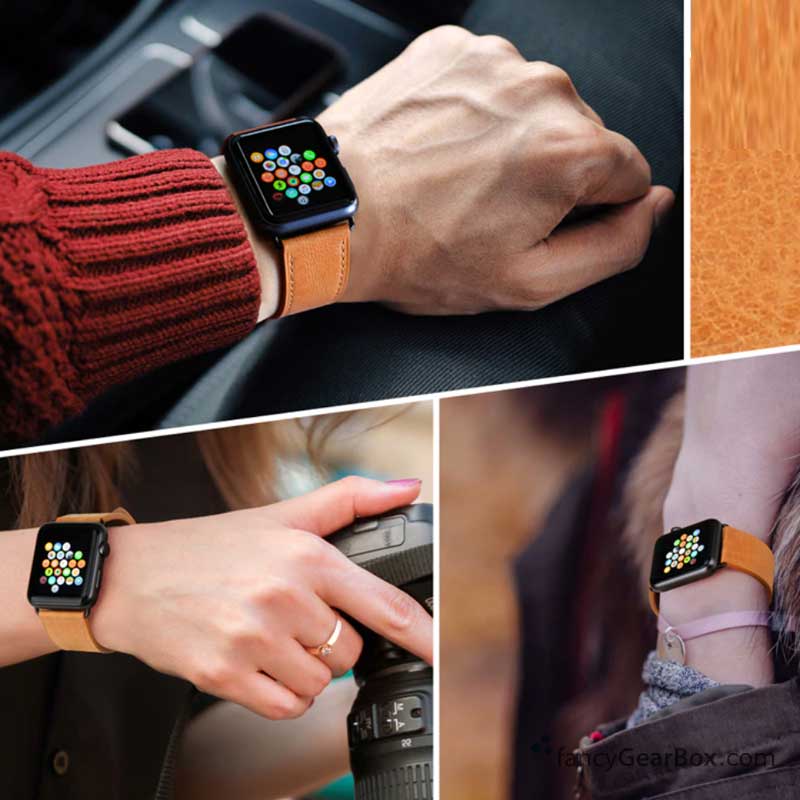 mobi.D (mobile digital) MK Series Genuine Leather Apple Watch Band